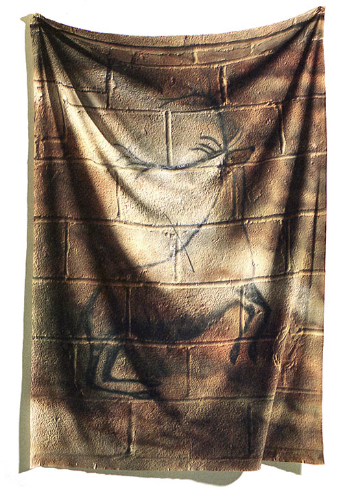 Urban Cave Painting: Wounded Stag by Nolan Haan